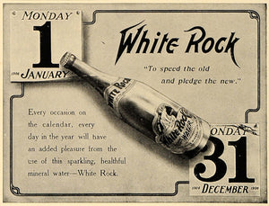 1906 Ad New Years White Rock Water Speed Old Pledge New - ORIGINAL CL9