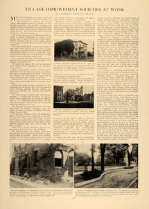 1909 Article Village Improvements Charles Harley Smith - ORIGINAL CL9