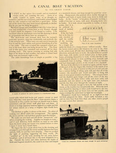 1906 Article Canal Boat Vacation S.S. De Witt Clinton - ORIGINAL CL9