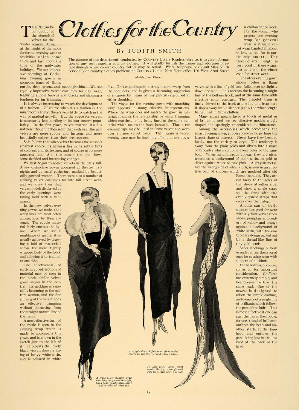 1923 Article Clothes Judith Smith Fashion Chiffon Thurn - ORIGINAL CL9