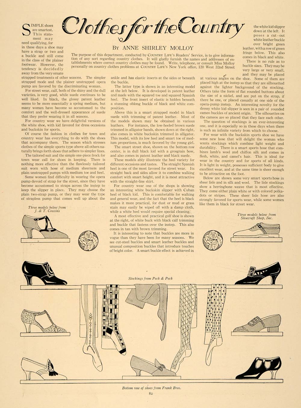 1924 Article Clothes Anne Molloy Shoe High Heel Suit - ORIGINAL CL9