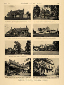 1907 Print Country Home House Cope Stewardsoh Pittsford ORIGINAL HISTORIC CL9