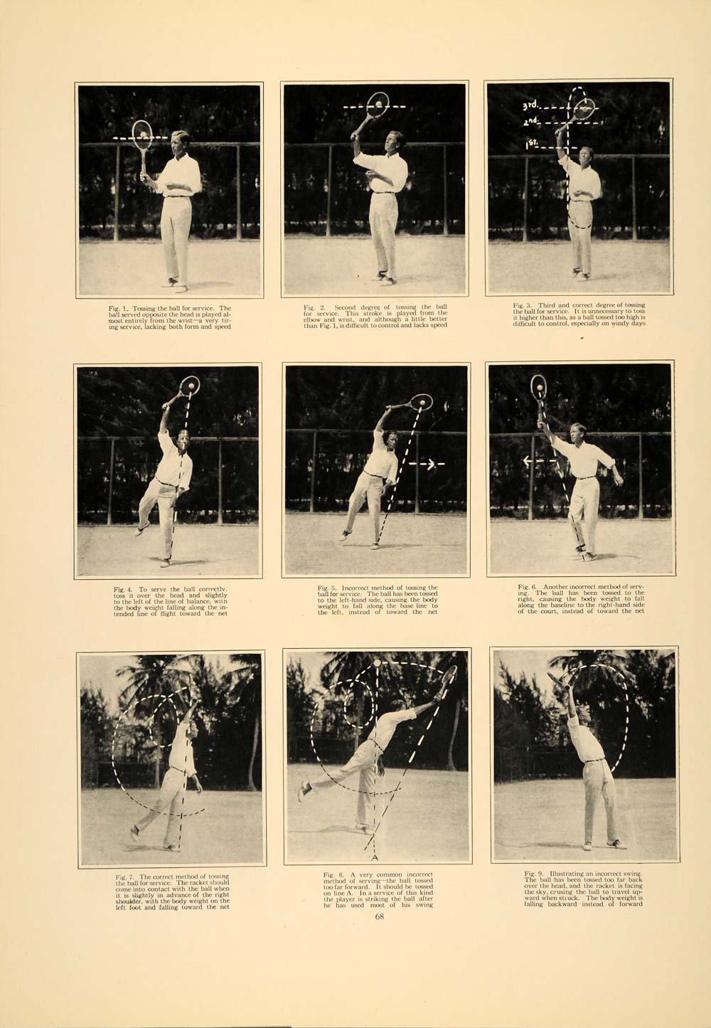 1924 Article Tennis Game Swing George Agutter Instructor Sport Ball Racket CLA1