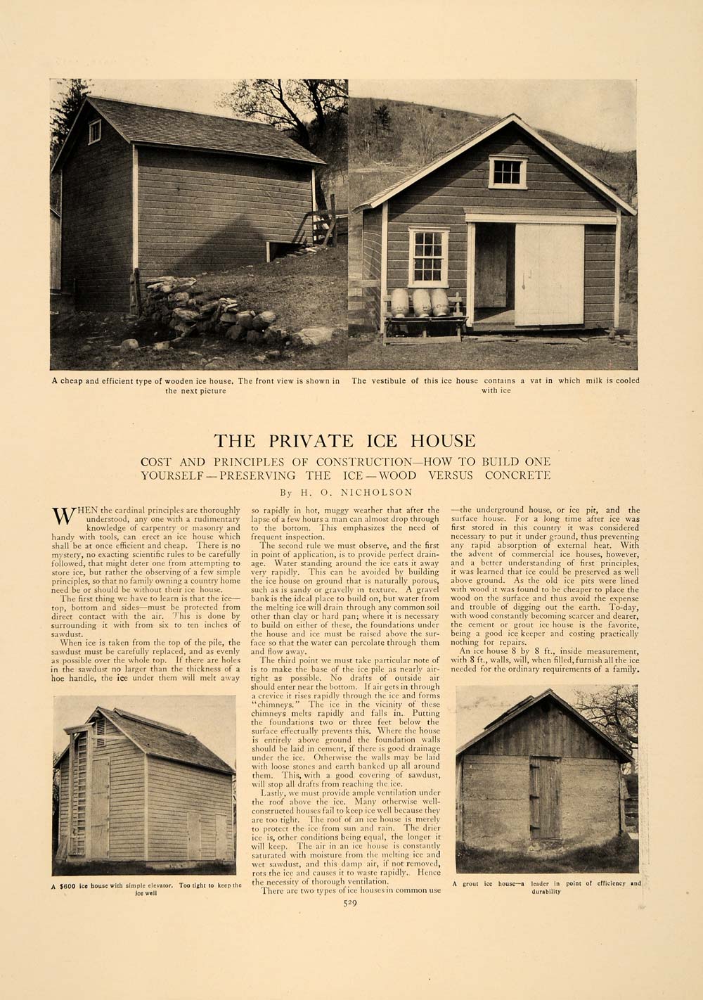 1906 Article Private Ice Modern House Nicholson Construction Build CLA1