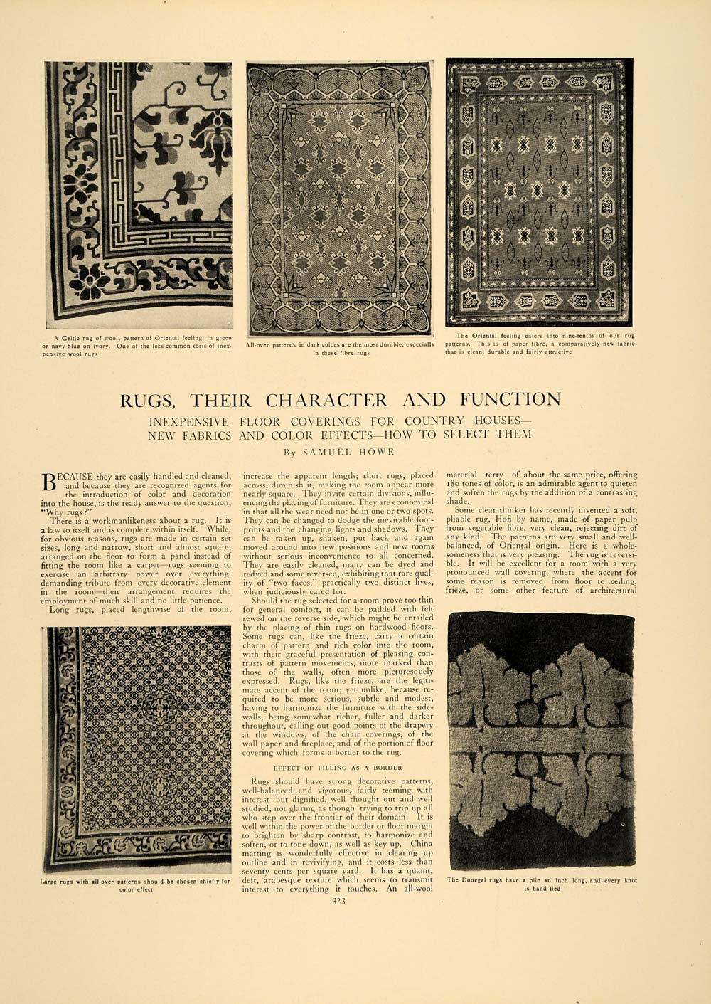 1906 Article Rugs Home Interior Decor Print Pattern Donegal New Art Woven CLA1