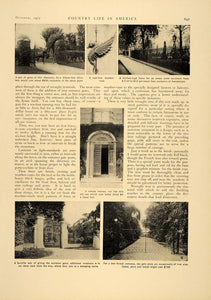 1907 Article Country Home Wrought Iron Gateways Fencing Decorative Lanterns CLA1