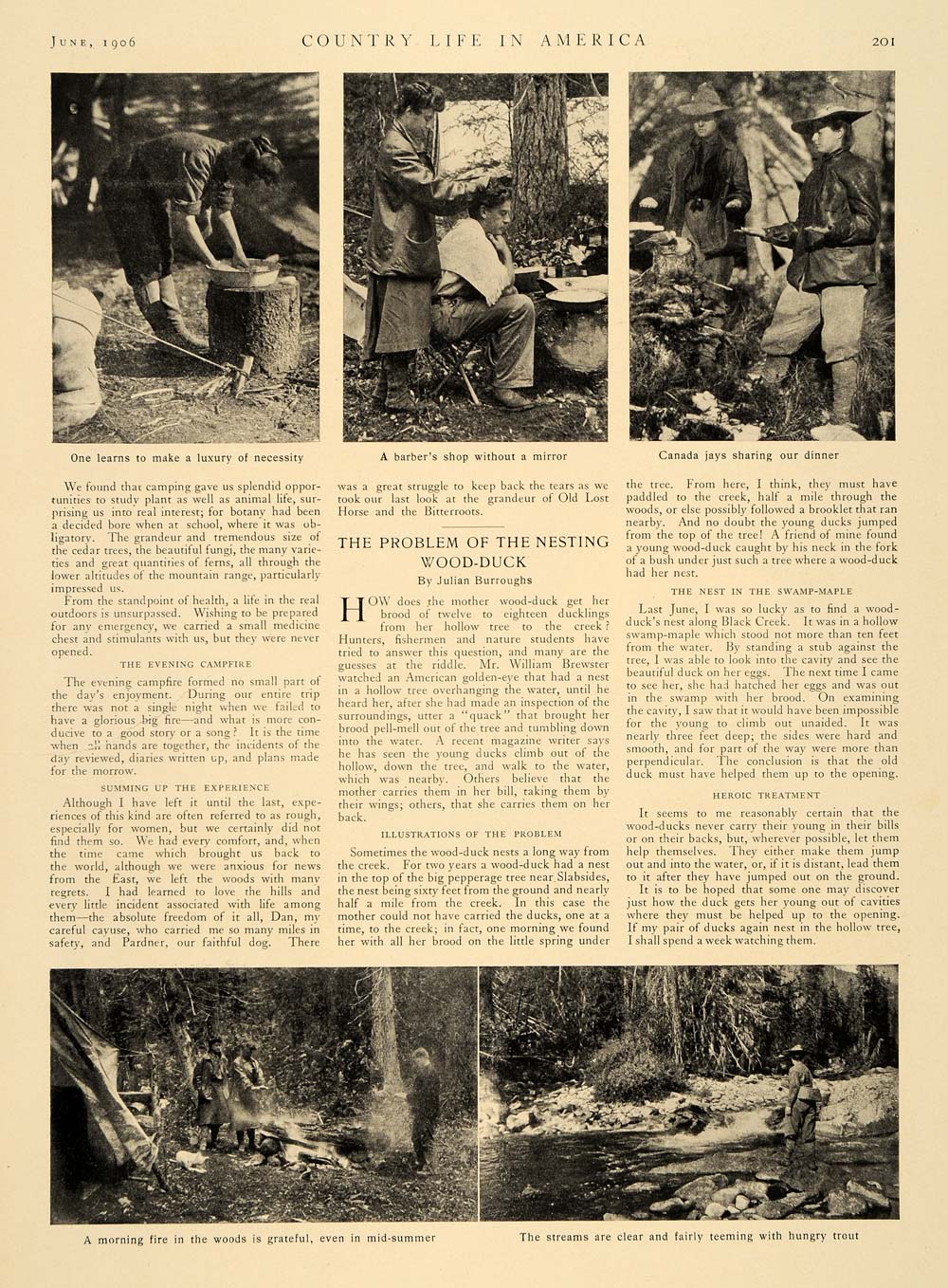 1906 Article Bitterfoot Range Idaho Camping Excursion Rock Climbing Moose CLA1