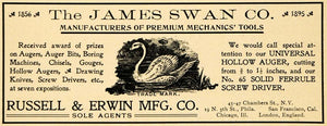 1900 Ad James Swan Mechanics Tools Russel Erwin Tool Award 45 47 Chambers St CM1