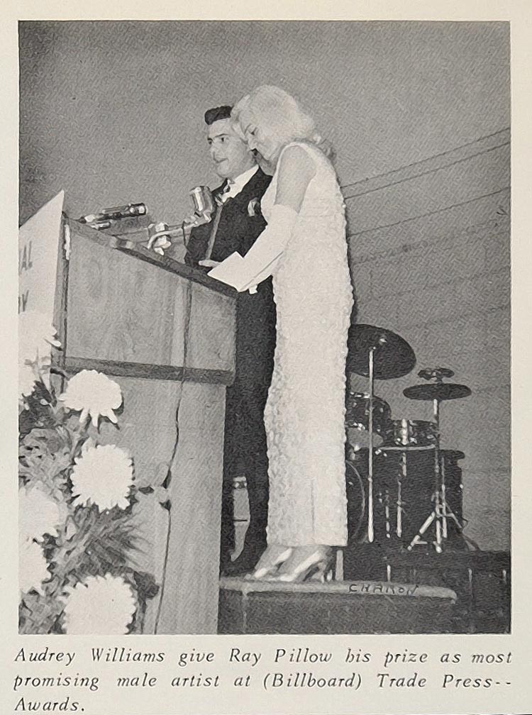 1966 Print Ray Pillow Audrey Williams Billboard Awards ORIGINAL HISTORIC CML