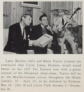 1967 Print Larry Moeller Little Jimmy Dickens Tour - ORIGINAL HISTORIC IMAGE CML