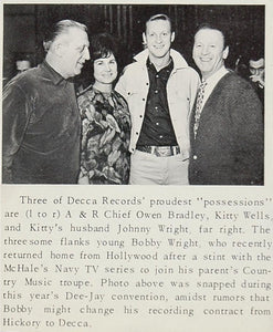 1967 Print Decca Owen Bradley Kitty Wells Johnny Wright ORIGINAL HISTORIC CML