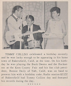 1968 Print Tommy Collins Birthday Fan Club Bonnie Daily ORIGINAL HISTORIC CML