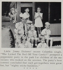 1966 Print Little Jimmy Dickens Kids Peppermint Party ORIGINAL HISTORIC CML