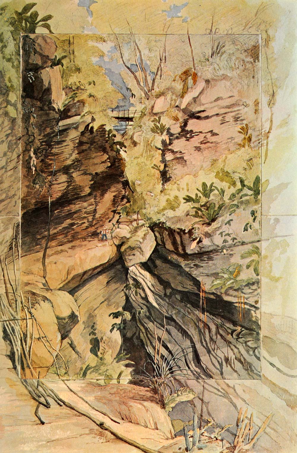 1963 Print Eduardo Mark Colombian Natural Bridge Stone - ORIGINAL COL1