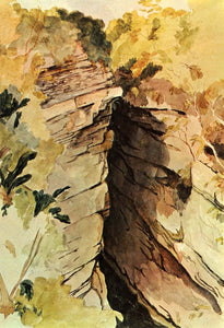 1963 Print Eduardo Mark Colombian Natural Bridge Cliff - ORIGINAL COL1