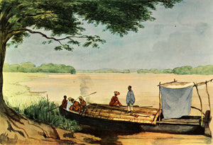 1963 Print Eduardo Mark Colombian Bongo Boat Magdalena - ORIGINAL COL1
