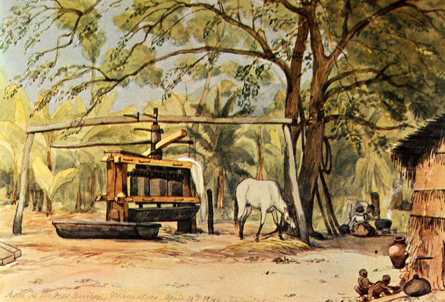1963 Print Eduardo Mark Colombian Sugar Cane Mill Press - ORIGINAL COL1