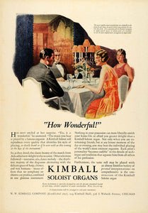 1927 Ad Kimball Soloist Organ Musical Instrument Ernest Brierly Art Formal COL2