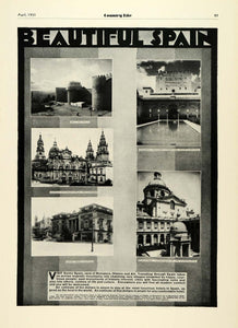 1931 Ad Spanish National Tourist Spain Tourism Historic Landmarks COL2