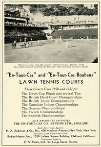 1931 Ad En Tout Cas Bouhana Lawn Tennis Courts Beaumont International COL2
