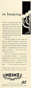 1930 Ad H. J. Heinz 57 Condiments Varieties Gherkins Pittsburgh COL2