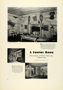 1931 Print Nelson S. Talbott Trophy Room Dayton Ohio Peabody Wilson COL2