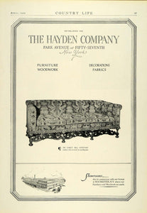 1929 Ad Hayden Early 18th Century Walnut Sofa Needlepoint Upholstery COL2