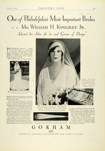 1929 Ad Gorham Sterling Silverware Elizabeth Howe Montgomery William COL2
