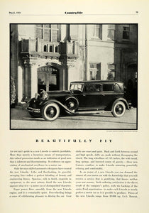 1931 Ad Lincoln Judkins Two-Window Berline Automobile Vintage Motor Vehicle COL2