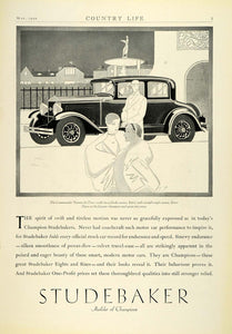 1929 Ad Studebaker Corp Commander Victoria Automobile Art Deco Vintage Car COL2