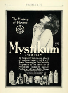 1925 Ad Mystikum Parfum Perfume Bottles Scherk Importing New York Flowers COL2