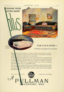 1925 Ad Pullman Davenport Bed Suite 4929 Living Room Interior Design Coil COL2