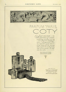 1925 Ad Perfume Paris France Coty Nude Sculpture Women Cologne Beauty COL3