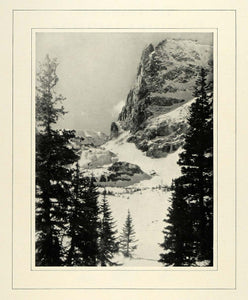 1931 Print Notchtop Mountain Rocky Mountain National Park Landscape Lake COL3