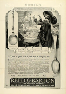 1927 Ad Reed Barton Silverware Dutch 17th Century Eating Utensils Taunton COL3