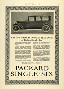 1924 Ad Antique Packard Single Six Enclosed Car MPG Ask the Man Who Owns COL3