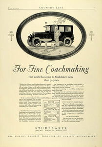 1924 Ad Antique Studebaker Enclosed 6 Cars Chase Mohair Upholstery Fox COL3