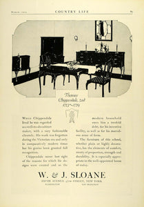 1924 Ad W. J. Sloane Thomas Chippendale 1700s Dining Room Furniture COL3
