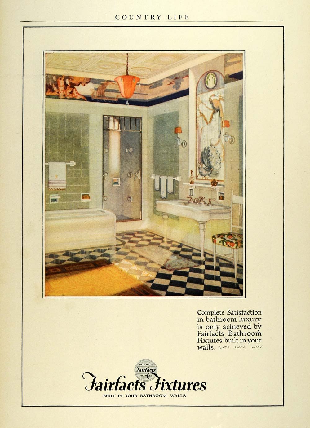 1924 Ad Fairfacts Luxury Bathroom Plumbing Fixtures Home Improvement COL3