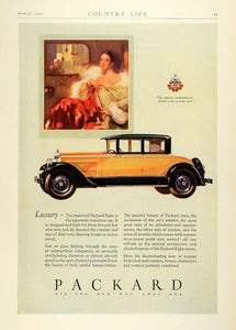 1927 Ad Enclosed Antique Packard Eight Luxury Automobile American Motor Car COL3