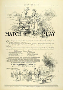 1924 Ad Abercrombie Fitch Match Play Golf Sporting Goods Fashion Badminton COL3