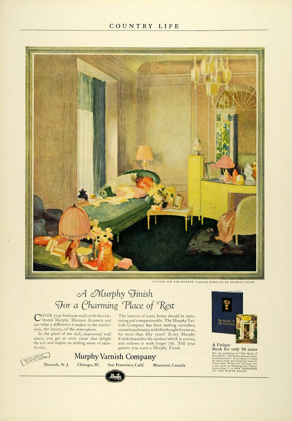 1924 Ad Murphy Muronic Enamels Varnish Finish Stains Home Improvement COL3