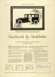 1924 Ad Antique Enclosed Studebaker Special Six Sedan American Automobile COL3