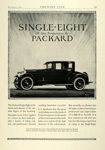 1923 Ad Antique Single Eight Packard Enclosed Automobile American Motor Car COL3
