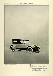 1923 Ad Antique Enclosed Convertible Winton Motor Car Automobile Cleveland COL3