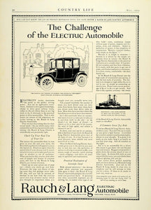 1923 Ad Rauch Lang Antique Enclosed Economic Electric Car American COL3