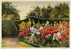 1924 Print Claverack House Garden Thomas H. Barber Home Southampton Long COL3
