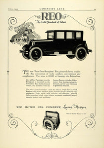 1923 Ad Reo Motor Car Four-Door Brougham Six-cylinder Lansing Michigan COL3
