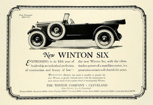 1922 Ad Antique Winton Six Convertible Sports Car Cleveland Ohio Models COL3