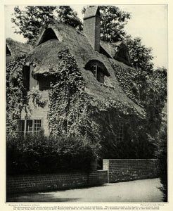 1922 Print Thatched Roof Montgomery Home Architecture Esther Matson COL3